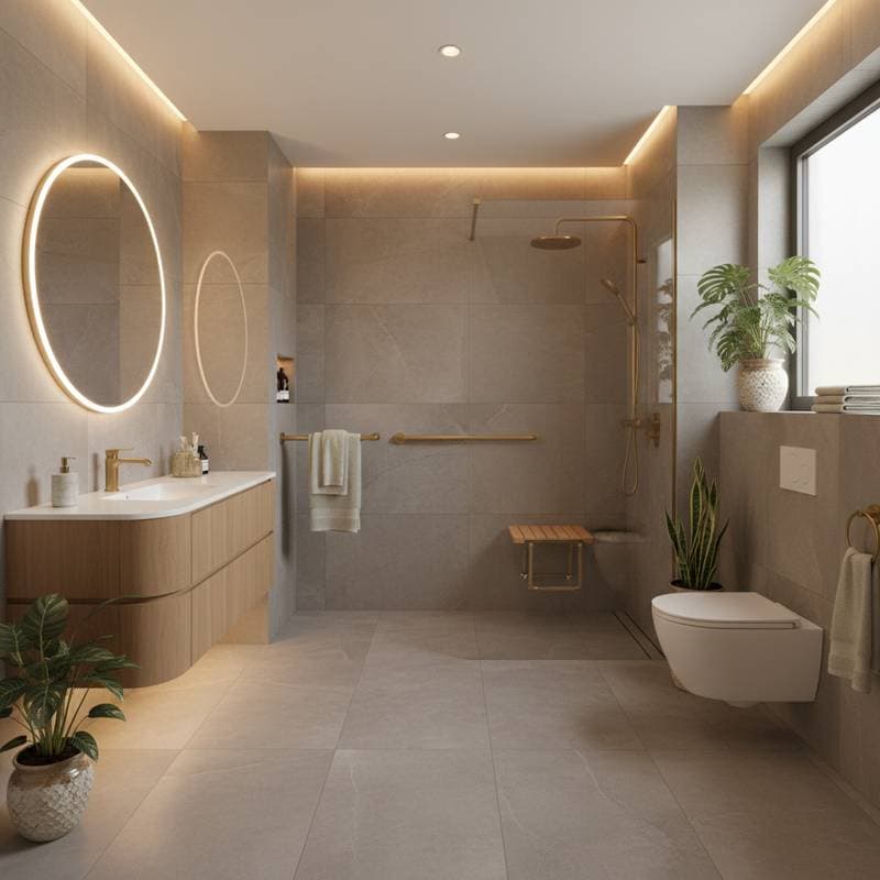 Featured image for Accessible Baths Blend Safety with Style for Aging in Place