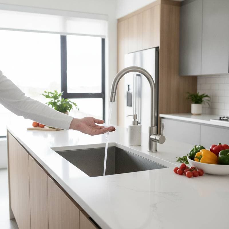 Featured image for Why Touchless Faucets Solve Your Messiest Kitchen Problems