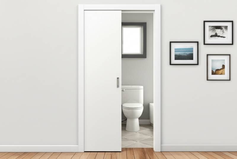 Featured image for Pocket Doors Free Up 12 Square Feet in Small Bathrooms