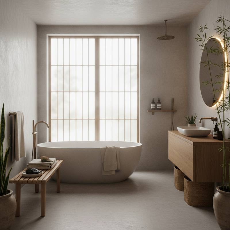 Featured image for Japandi Wet Rooms Merge Minimalist Luxury With Spa Comfort