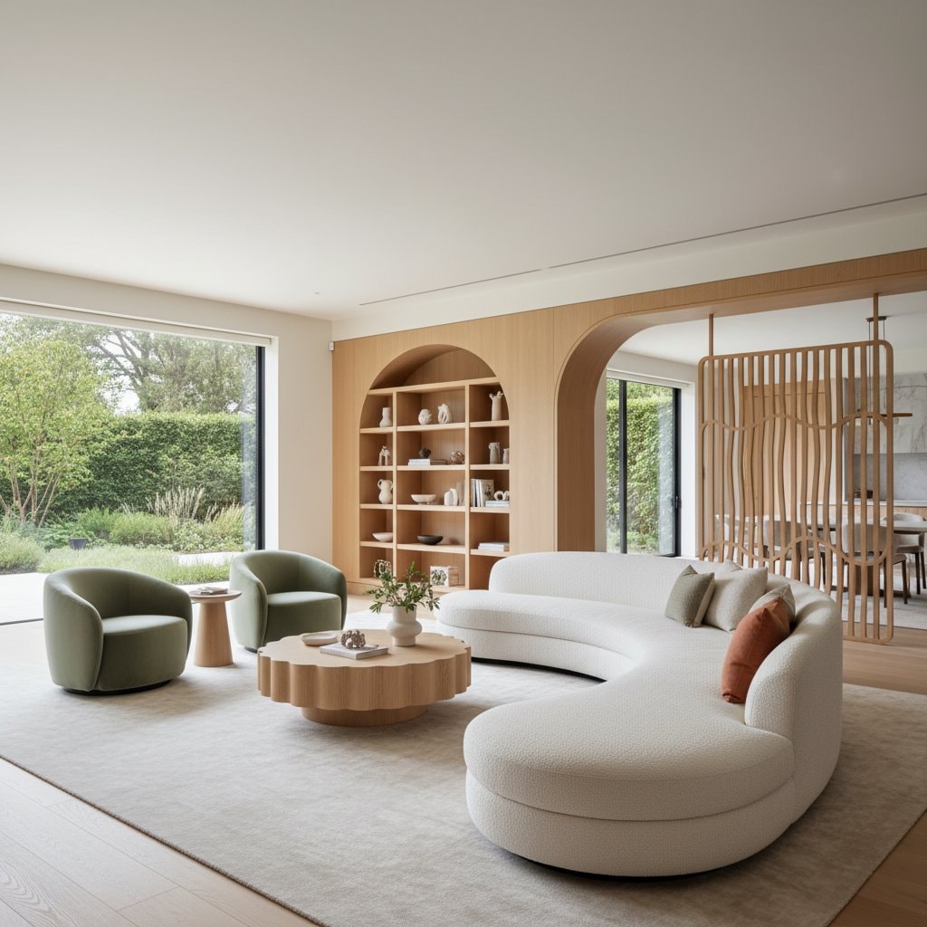 Featured image for Why Curved Furniture Solves Your Open-Concept Problem