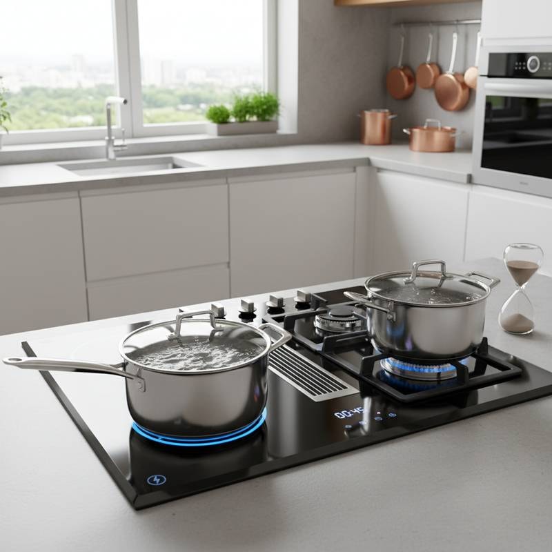 Featured image for Induction Cuts Boiling Time in Half vs Gas Stoves