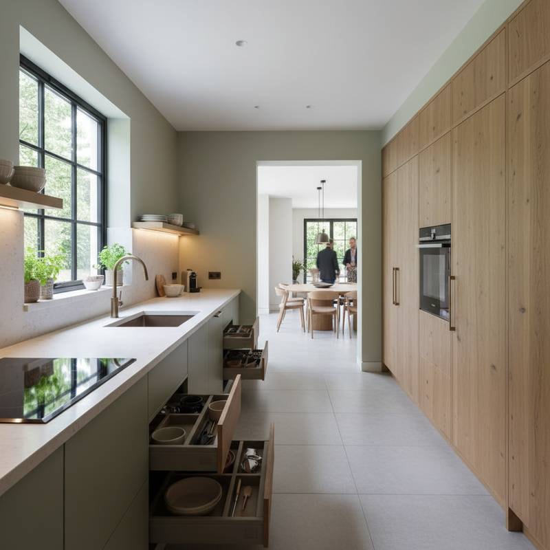 Featured image for Scullery Kitchens Hide Clutter While You Entertain