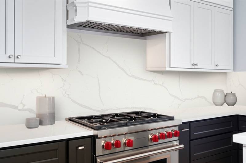 Featured image for Quartz Backsplashes End the Grout Cleaning Battle