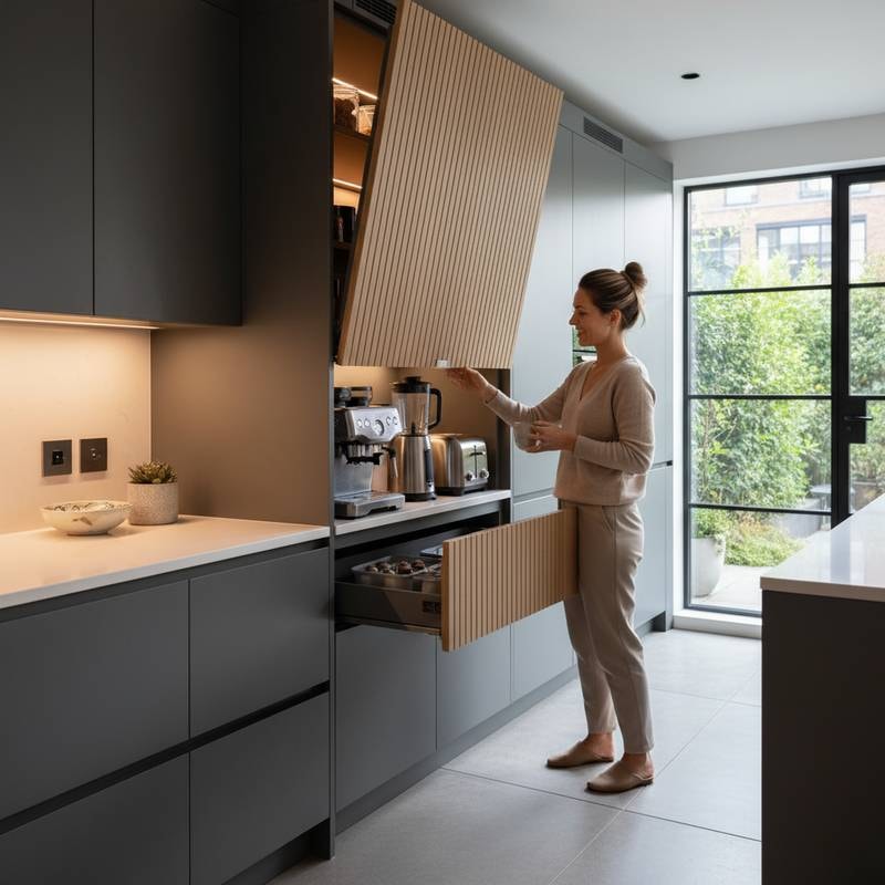 Featured image for Appliance Garages Hide Clutter While Keeping Tools Within Reach