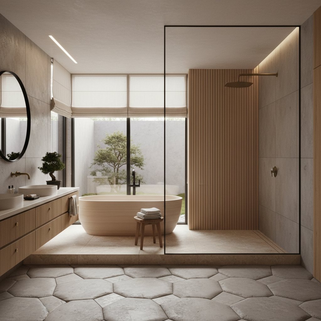 Featured image for Japandi Wet Rooms Blend Japanese and Nordic Design