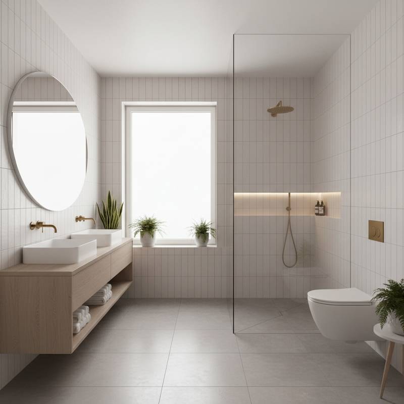 Featured image for Doorless Showers Make Small Bathrooms Look Bigger